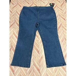 NWT d&co Signature Womens Jeans Blue Denim Stretch Bootcut Size 20W 20